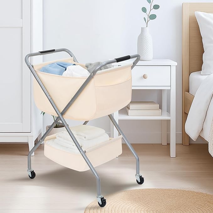 STORAGE MANIAC Collapsible Laundry Cart - Image 7