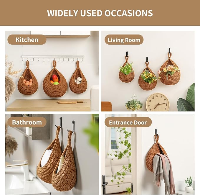 Boho Wall Hanging Fruit Baskets - Image 6