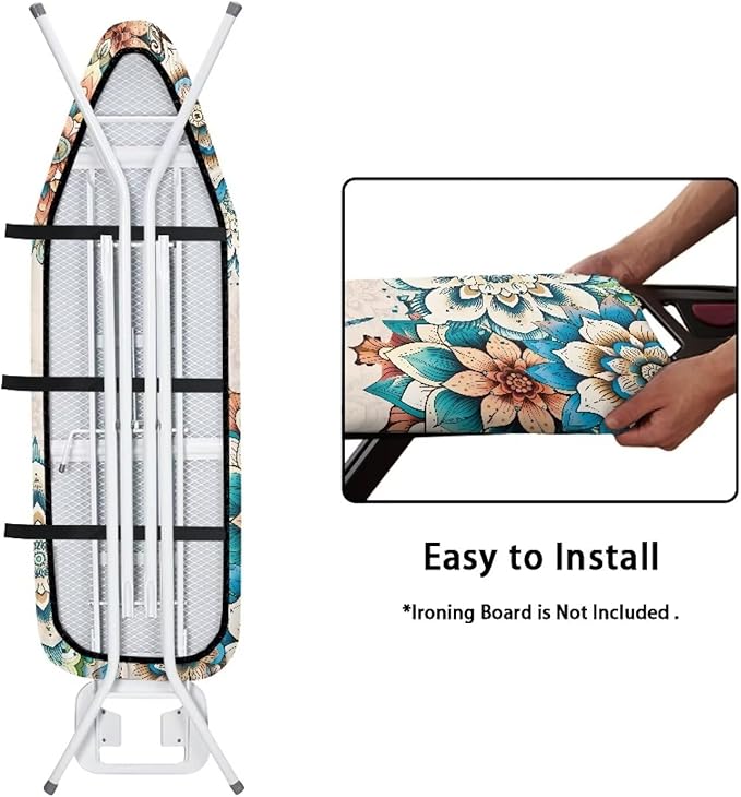 Boho Floral Dragonfly Ironing Board Cover 15x54 Inches, Standard Size Ironing - Image 5