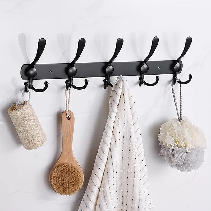 Coat Rack Wall Mounted, 5 Tri Stainless Steel Coat Hook - Image 6