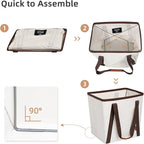 STORAGE MANIAC Collapsible Laundry Caddy, 128L Large Collapsible Laundry Basket - Image 7