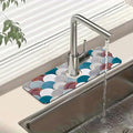 Wall Tiles Texture Sink Splash Guard Ceramic Decor Faucet Absorbing Mat Fast by Unknown