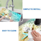 Beach Dish Drying Mat for Kitchen Sink Starfish Coral and Seashell Splash Guard - Image 5