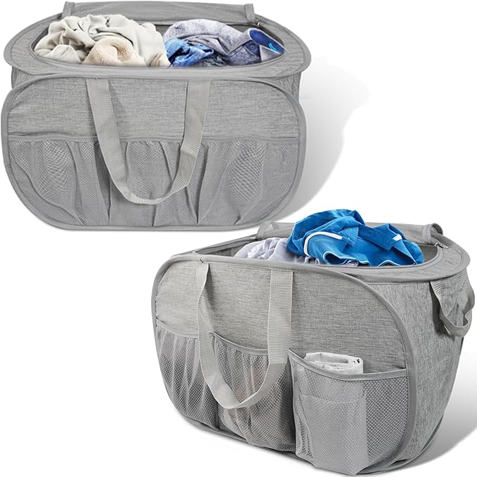 2 Pack Collapsible Laundry Baskets by Bemkoo
