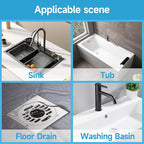 VIVIDLY 100 Pack Disposable Shower Drain Cover Hair Catcher Shower Drain Mesh - Image 5