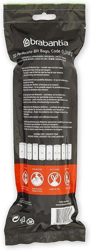 Brabantia PerfectFit Trash Bags Thick Plastic Trash Can Liners - Image 3