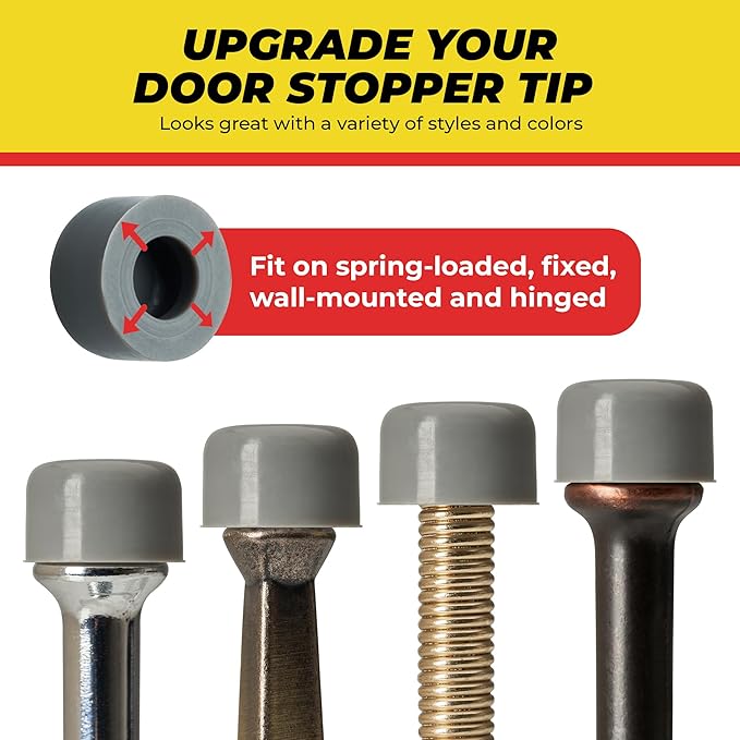 Premium Rubber Door Stop Stud Replacement Tips – Doorstopper Bumpers, Springe - Image 2