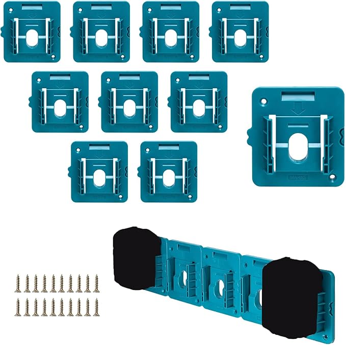 Battery Mount Holder Work for Makita 18V Batteries, Wall Mounts Hanger Fit for by Crivnhar