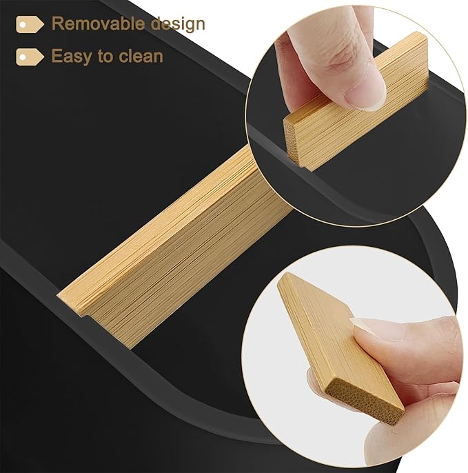 Toothbrush Holder with Bamboo Divider, Detachable - Image 4