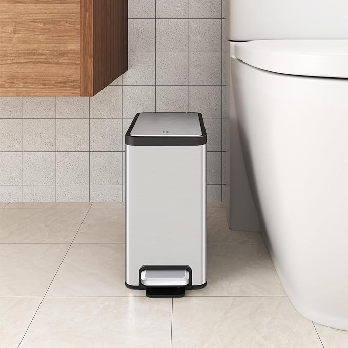 EKO Slim Small Bathroom Trash Can - Image 5