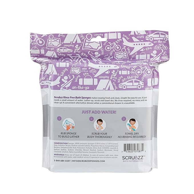 Scrubzz Disposable No Rinse Bathing Wipes - Image 7