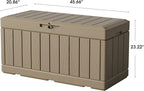 Greesum 82 Gallon Resin Deck Box All Weather Large Outdoor Storage for Patio Furniture, Toys, Garden Tools, Lockable, Light Coffee - Image 6