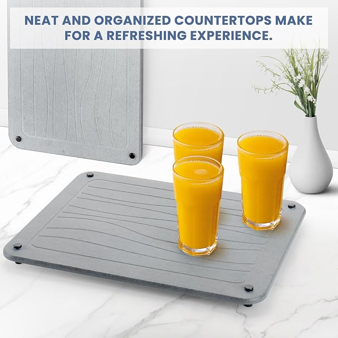 Stone Dish Drying Mats for Kitchen Counter 15.7"x 11.8" Quick Dry Stone Drying - Image 7
