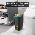 N. NETDOT 3 Pack 10 L/2.6 Gal Bathroom Trash Can - Image 2