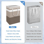 BlissTotes 3-Pack Laundry Basket, Freestanding＆Waterproof Laundry Hamper - Image 3