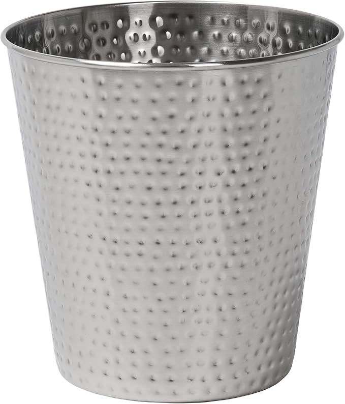 happimess HPM1110C Axel Modern Minimalist Hammered Steel 2-Gallon Wastebasket by Happimess