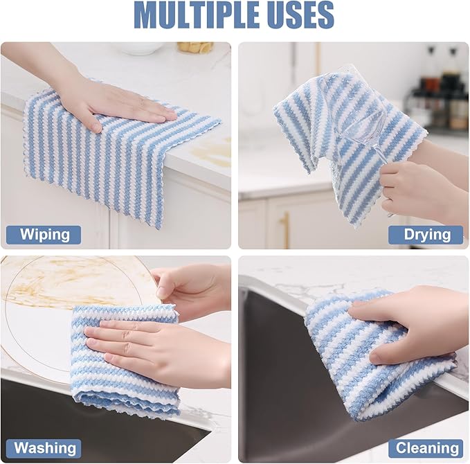Homaxy 18 Pack Kitchen Dish Cloths, Ultra Soft and Absorbent Dish Towels - Image 4