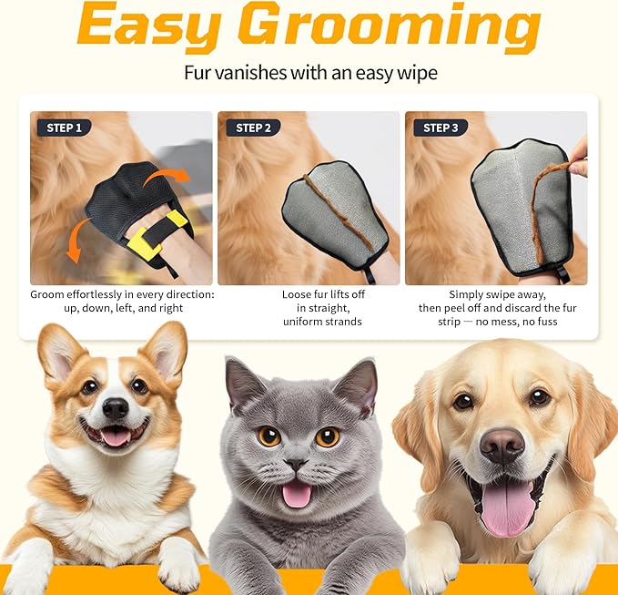 Pet Hair Remover 3-Pack, Dog Cat Hair Remover, Pet Hair Removal Tool, Fur - Image 4