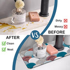 Wall Tiles Texture Sink Splash Guard Ceramic Decor Faucet Absorbing Mat Fast - Image 6