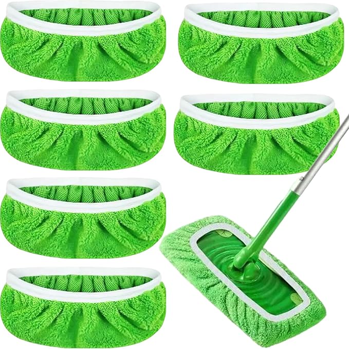 6-Pack Reusable Coral Fleece Mop Pads Washable Wet Mopping Cloths and Dry by Unknown