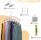 Legging Organizer for Closet, Metal Yoga Pants Hangers 2 Pack w/10 Clips Holds - Image 3
