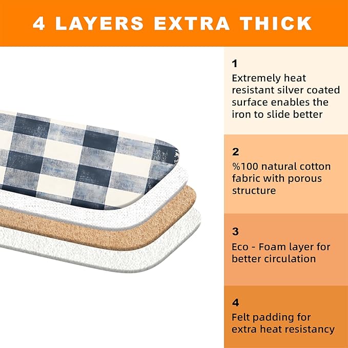 Ironing Board Cover 15x54 Inch- Standard Cotton Cover - Image 4