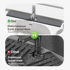 30" x 4" Stone Faucet Mat for Kitchen Sink, Quick Drying Diatomite Sink Tray - Image 6