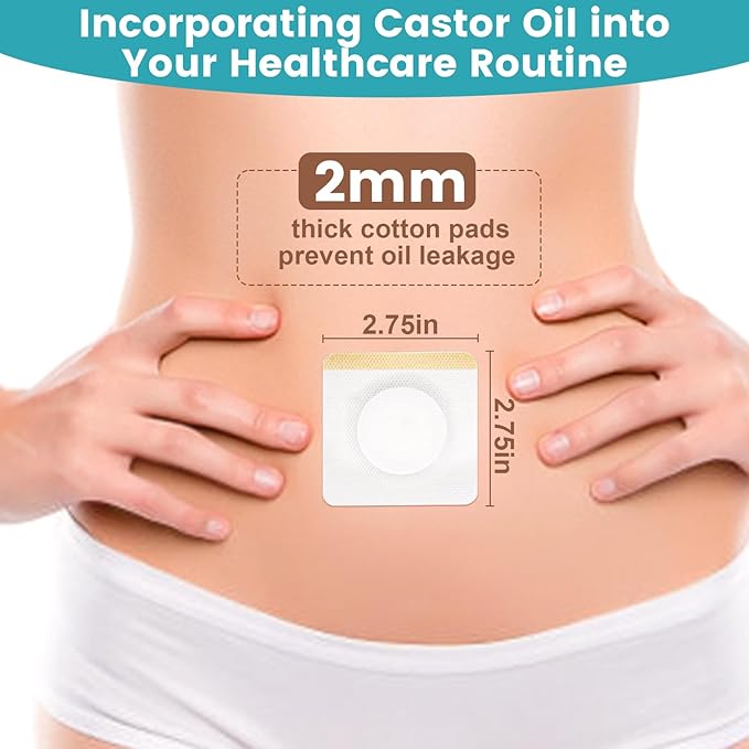 36Pcs Castor Oil Patches, Organic Cotton Castor Oil Patches - Image 5