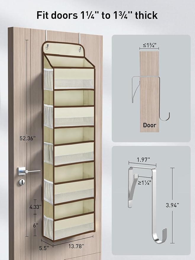 Yecaye 2 Pc Over the Door Organizer - Image 6