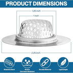 2-Pack Kitchen & Bathroom Sink Drain Strainers I 2.25 Inch Bathroom Drain Hair - Image 3
