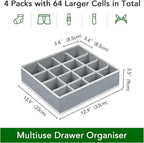 Joyoldelf Sock Drawer Organizer Divider Underwear Organizer 16-cell Fabric - Image 2