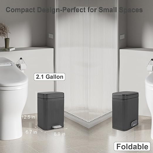 rejomiik Small Bathroom Trash Can - Image 2