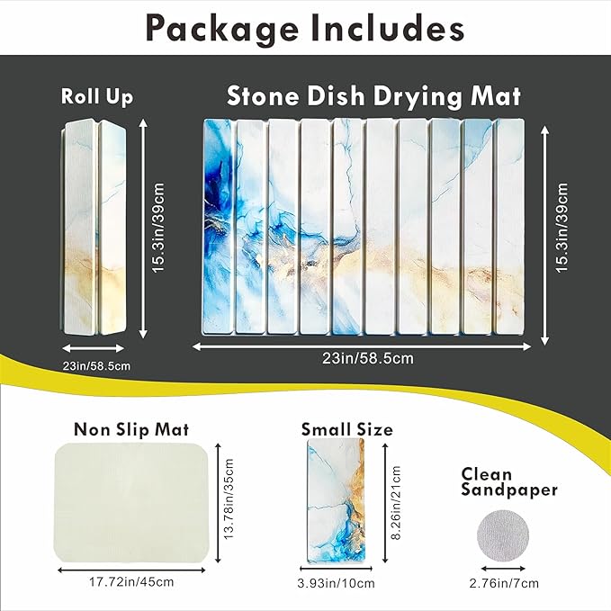 Stone Drying Mat for Kitchen Counter - Image 3