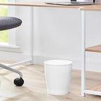 iDesign Small Round Plastic Bathroom Trash Can - Image 5