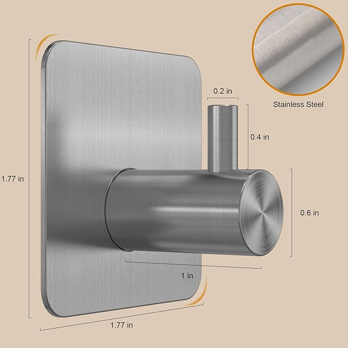 6 Pcs Adhesive Wall Hooks for Hanging - Image 2