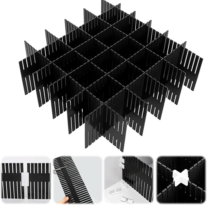 Blosssound 15 Pcs 5.12 Tall Drawer Divider Adjustable Drawer Organizer DIY by Blosssound