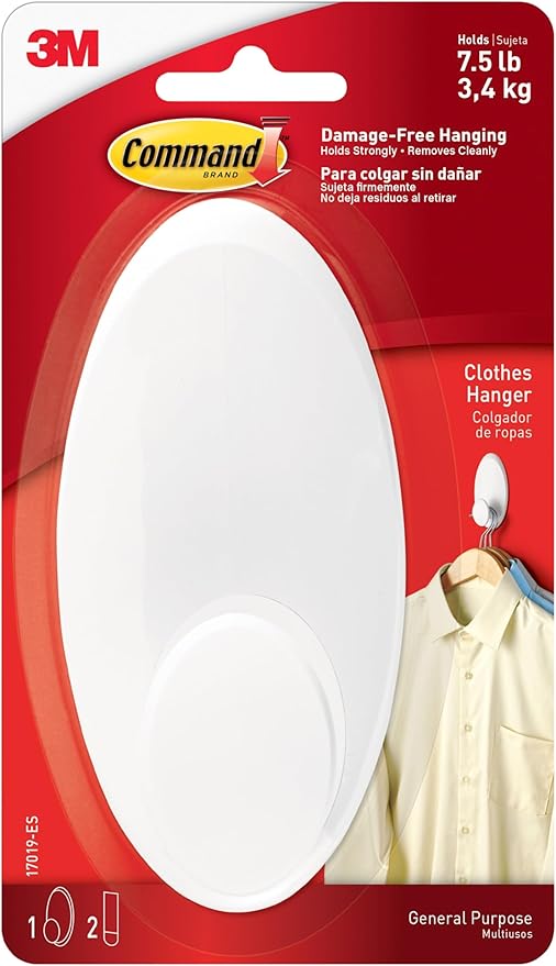 Command Clothes Hanger, Holds up to 7.5 lb, Sized by Command