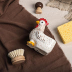 Ceramic Retro White Rooster Shape Sponge Holder - Image 6