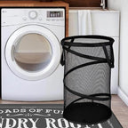 BATTOO 2 Pack Large Collapsible Laundry Basket Foldable Mesh Pop Up Hamper - Image 7