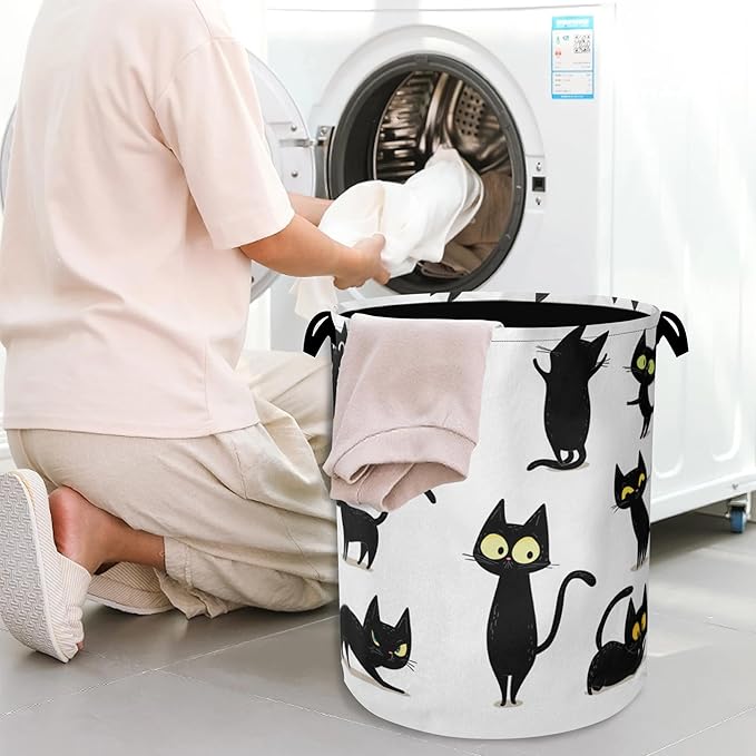 Funny Black Cat Laundry Hamper, Dirty Clothes Laundry Basket - Image 7