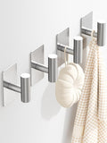 Towel Hooks for Bathrooms – 4 Pack, Brushed Silver Finish, T-Shaped Stainless by GWAAZXGZ