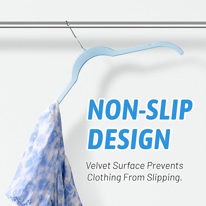 30 Pack Velvet Hangers – Premium Non-Slip Slim Clothes Hangers - Image 2