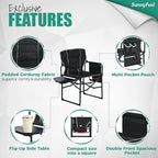 SUNNYFEEL Camping Directors Chair, Heavy Duty,Oversized Portable Folding Chair with Side Table, Pocket for Beach, Fishing,Trip,Picnic,Lawn,Concert Outdoor Foldable Camp Chairs - Image 6