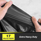 100 Count 17 Micron Extra Heavy Duty 4 Gallon Trash Bags, Sturdy & - Image 3