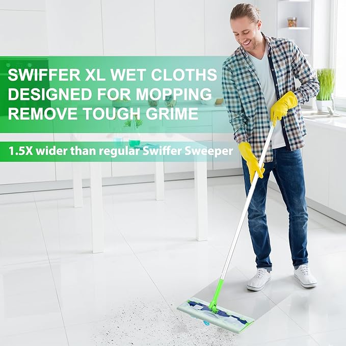 20 Count XL Wet Mopping Cloths for Swiffer Sweeper XL Mop - Image 5