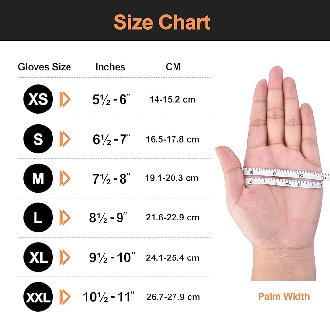 TitanFlex Heavy Duty Orange Industrial Nitrile Gloves - Image 7