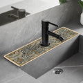 2pcs Fantasy Style Faucet Draining Mat, Faucet Absorbent Mat by Habysedu