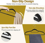 Plastic Hangers 50 Pack, Heavy Duty Clothes Hangers - Image 3