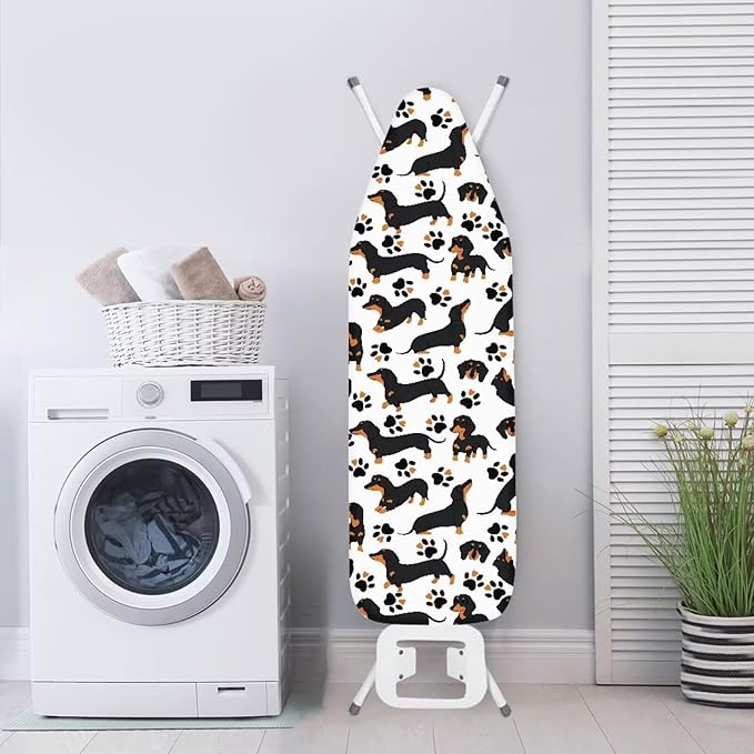 GLENLCWE Cute Dachshund Paw Print Ironing Board Cover, 54x15 inches, Animal - Image 3
