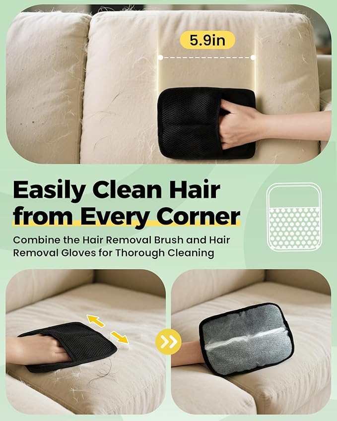 Carpet Rake for Pet Hair Removal Tool - 4 in 1 Pet Hair Remover Kit for Dog Cat - Image 7